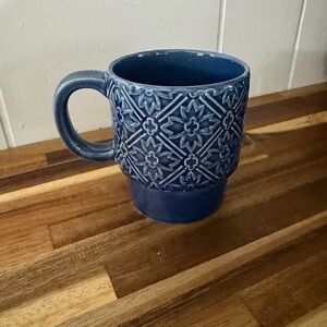 Elegant‎ Navy Blue Textured Mug